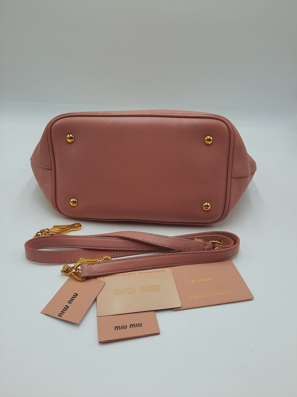 Miu Miu Madras Rosa Shoulder Medium 2 Way  Crossbody Handbag Golden Hardware. Miu Miu