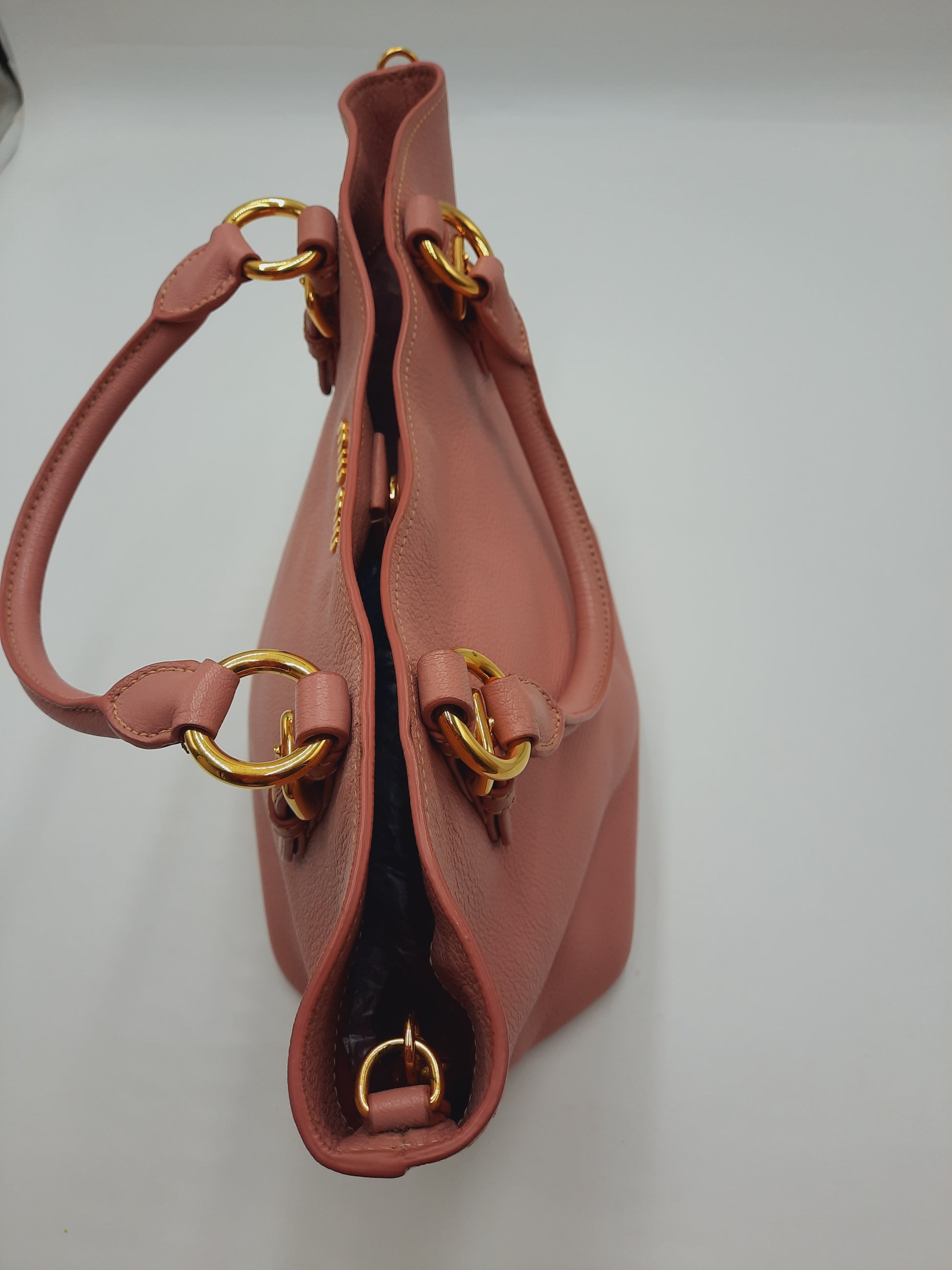 Miu Miu Madras Rosa Shoulder Medium 2 Way  Crossbody Handbag Golden Hardware. Miu Miu