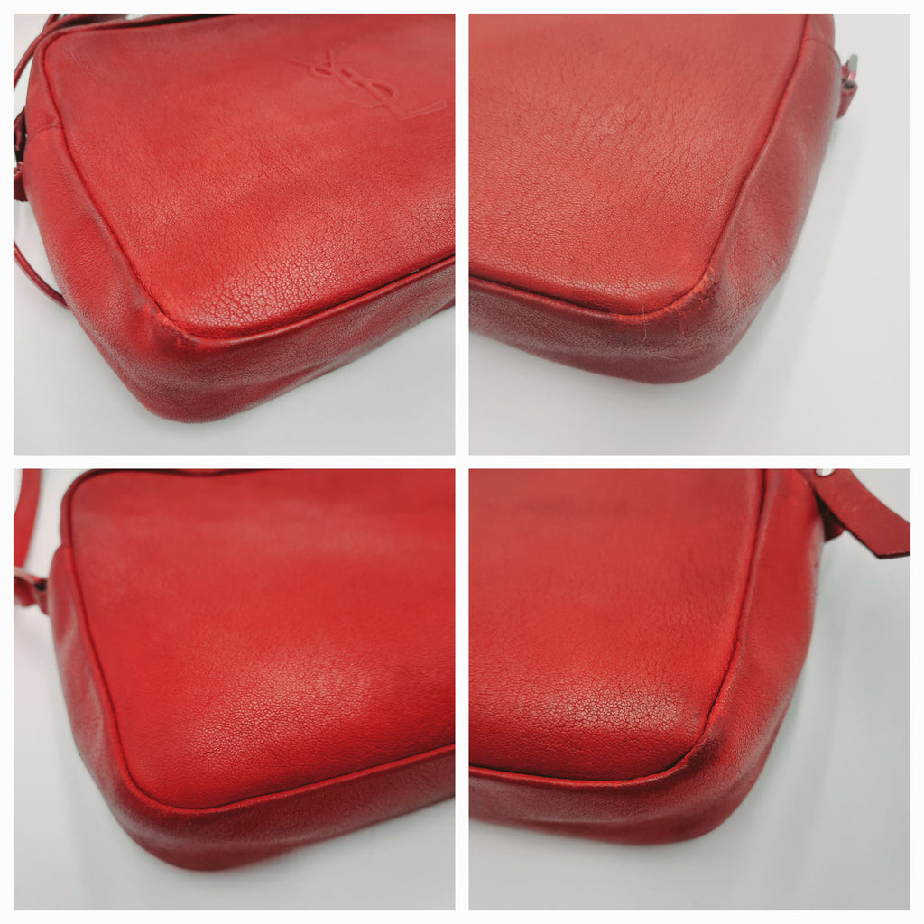 YSL Saint Laurent Lou Camera Paris Dark red Crossbody Handbag. SASHAANT