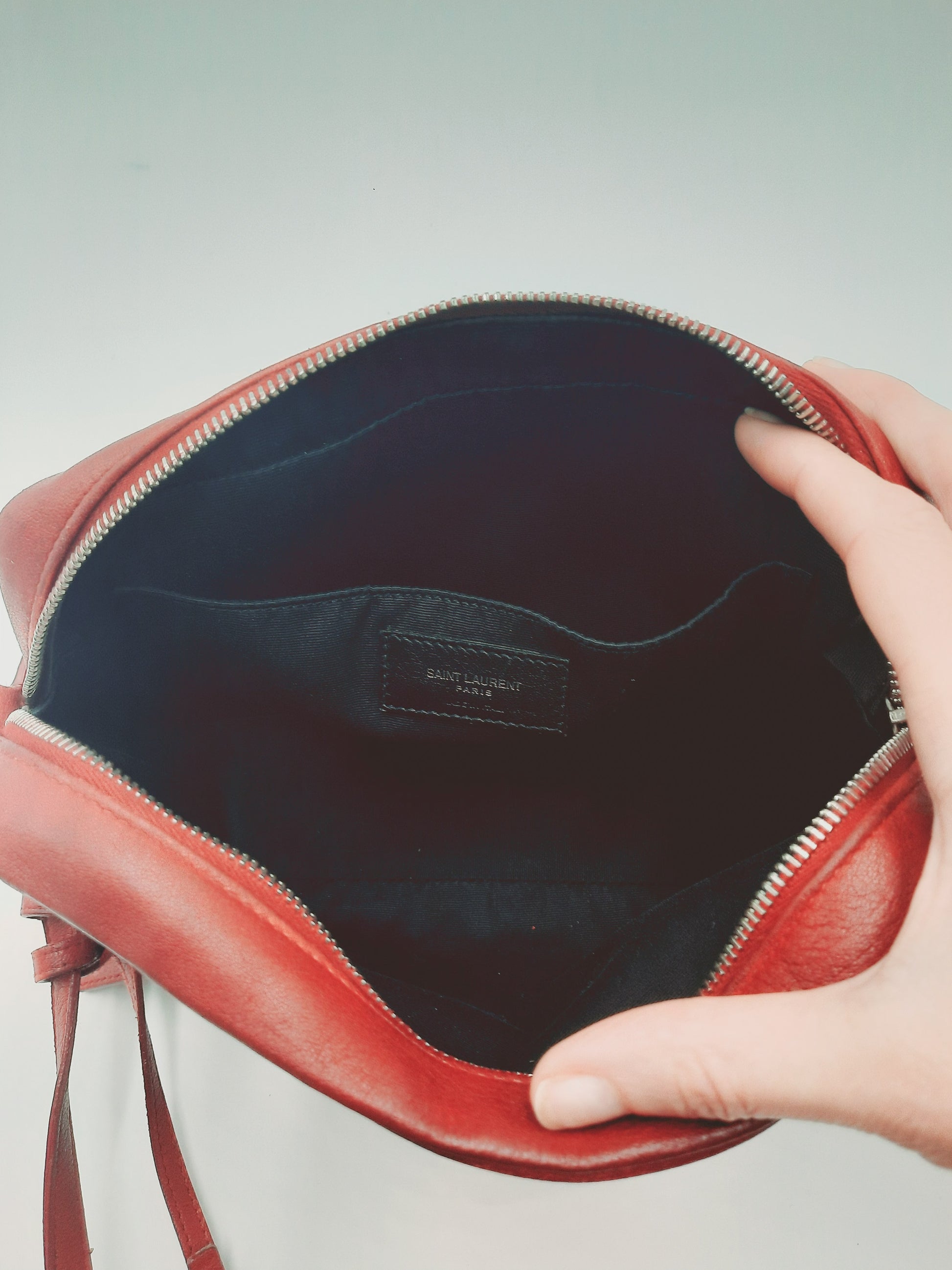 YSL Saint Laurent Lou Camera Paris Dark red Crossbody Handbag. SASHAANT