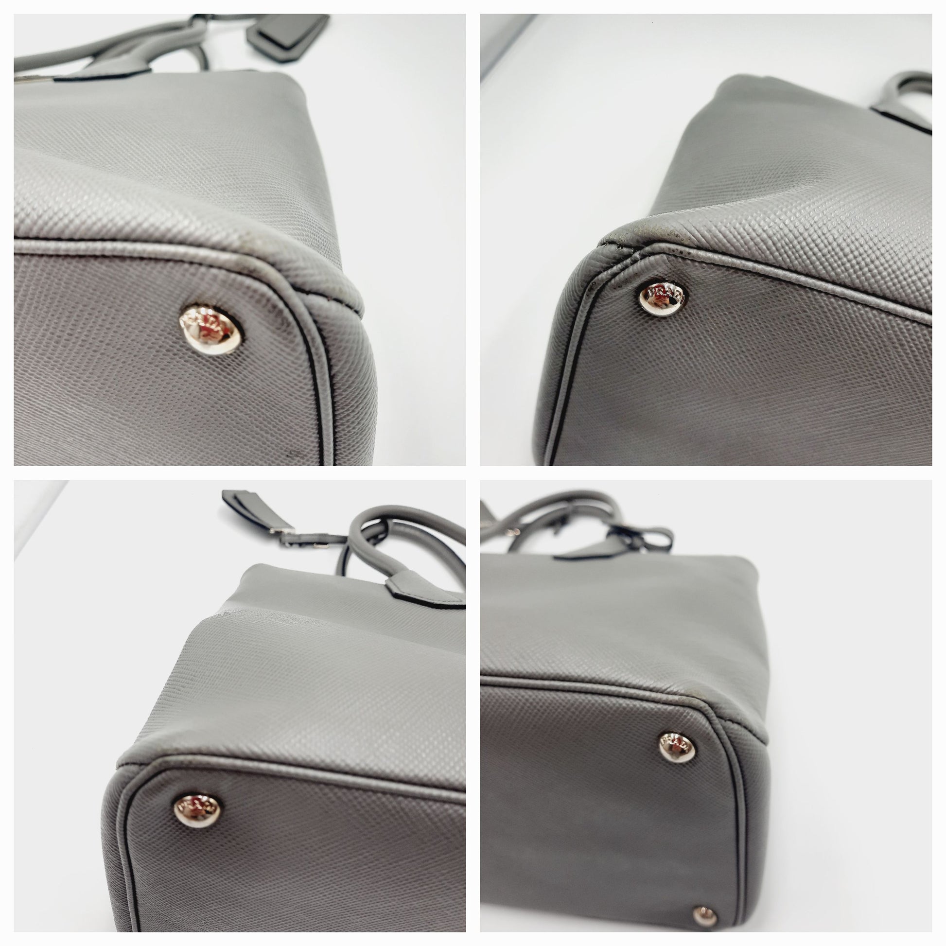 Prada Saffiano Cuir Marmo Grey Tote Shoulder Handbag Large Size RRP 4600$. SASHAANT