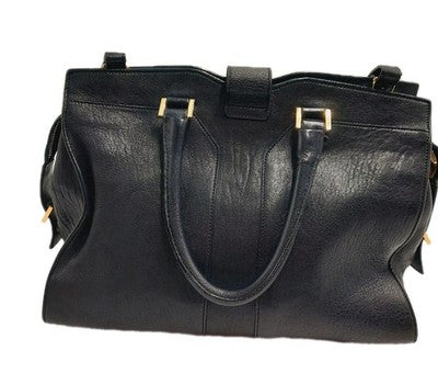 YSL Saint Laurent Baby Cabas Y Line Black 2 Way Shoulder Handbag Black Colour. 