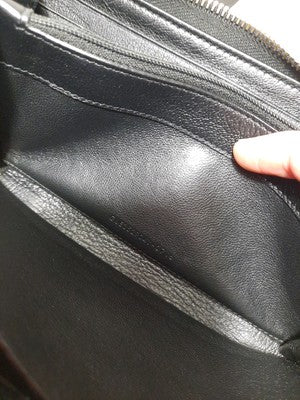 YSL Yves Saint Laurent Leather Zippy Zip Around Long Wallet Black Colour. 
