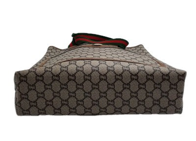 Gucci Cherry Supreme Plus Tote Shoulder Handbag PVC Medium Size. 