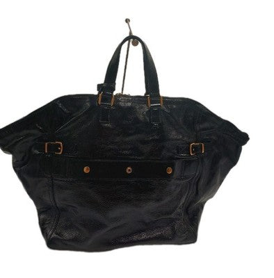 YSL Saint Laurent Downtown Extra Large Size Tote Handbag Patent Leather Black .