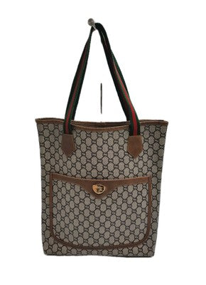 Gucci Cherry Supreme Plus Tote Shoulder Handbag PVC Medium Size. 
