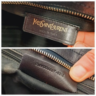 YSL Saint Laurent Baby Cabas Y Line Black 2 Way Shoulder Handbag Black Colour. 
