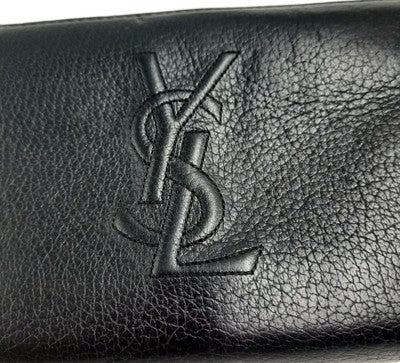 YSL Yves Saint Laurent Leather Zippy Zip Around Long Wallet Black Colour. 