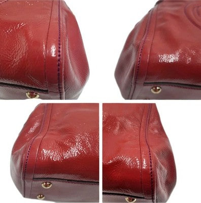 Gucci GG Soho Small Patent Leather Pink 2 Way Crossbody Shoulder Handbag.