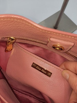 Miu Miu Madras Rosa Shoulder Medium 2 Way  Crossbody Handbag Golden Hardware. 