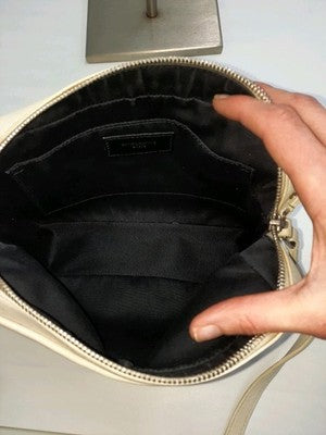 YSL Saint Laurent Lou Camera Shoulder Crossbody Handbag Small Size White Colour.