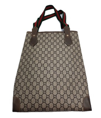 Gucci Cherry Plus Supreme  PVC  Vintage Tote Shoulder Handbag Medium Size. 