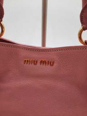 Miu Miu Madras Rosa Shoulder Medium 2 Way  Crossbody Handbag Golden Hardware. 