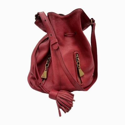 See By Chloe Bucket Leather Pink Colour Tassel Golden Hardware Medium Size.