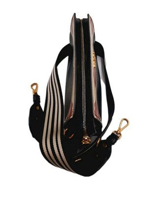 Prada Esplanade Lip Print Mini Black Crossbody Leather Shoulder Handbag. 