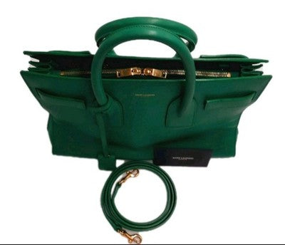 YSL Saint Laurent Sac De Jour 2 Way Green Med Size Shoulder Handbag RRP 3500$. 