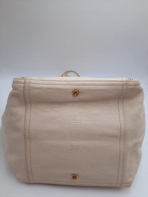 Saint Laurent YSL Downtown Tote Leather Shoulder Handbag Large Size Cream Colour