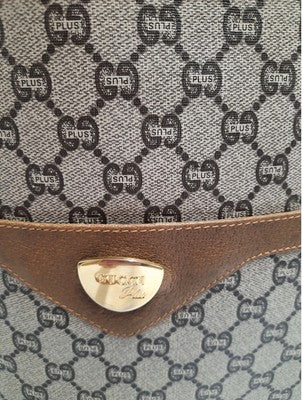 Gucci Cherry Supreme Plus Tote Shoulder Handbag PVC Medium Size. 