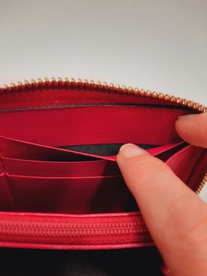 Gucci GG Diamante Long Wallet Zipper Around Pink Leather PVC.