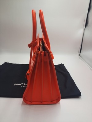 YSL Saint Laurent Sac De Jour 2 Way Orange Med Size Shoulder Handbag RRP 3500$. 