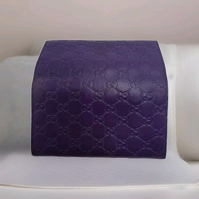 Gucci Women's Signature Leather Long Wallet Closure Button Purple Colour 💜. 