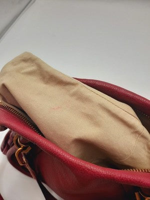 Chloe Paraty Bright Pink  Crossbody Shoulder Handbag Leather Large Size.