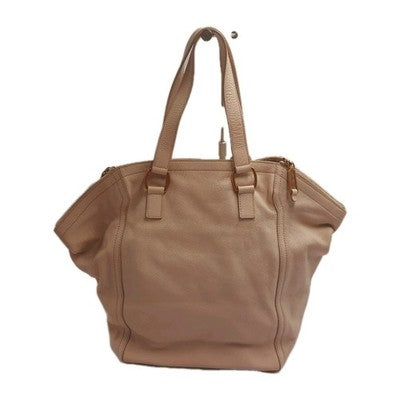 Saint Laurent YSL Downtown Tote Leather Shoulder Handbag Large Size Cream Colour