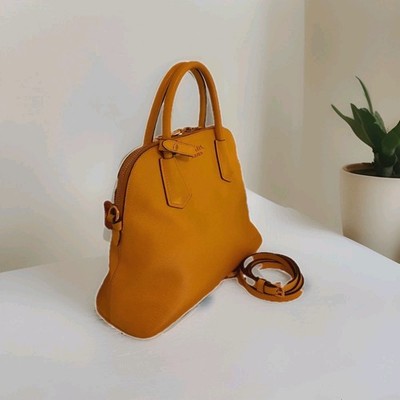 Prada Saffiano Leather Shoulder 2 Way Handbag Small Size Yellow Colour 💛