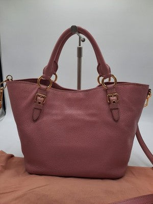 Miu Miu Madras Rosa Shoulder Medium 2 Way  Crossbody Handbag Golden Hardware. 