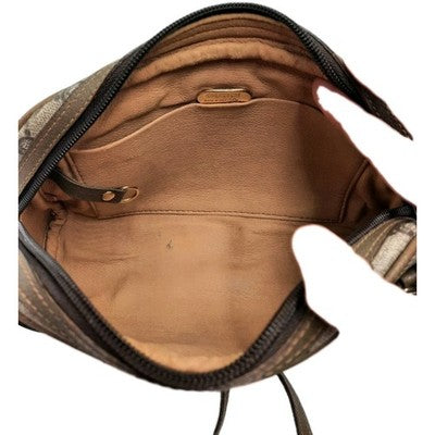 Gucci Supreme Plus Vintage Small PVC Leather Crossbody Shoulder Handbag Brown. 