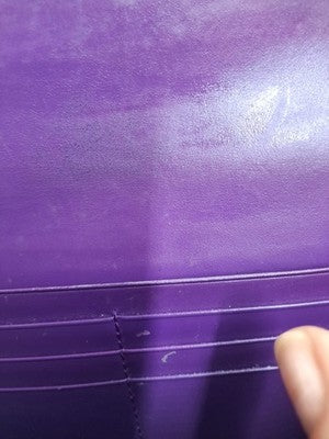 Gucci Women's Signature Leather Long Wallet Closure Button Purple Colour 💜. 