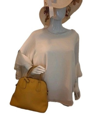 Prada Saffiano Leather Shoulder 2 Way Handbag Small Size Yellow Colour 💛