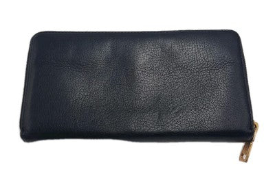 YSL Yves Saint Laurent Leather Zippy Zip Around Long Wallet Black Colour. 