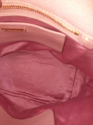 Miu Miu Madras Rosa Shoulder Medium 2 Way  Crossbody Handbag Golden Hardware. 