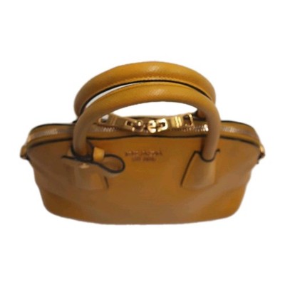 Prada Saffiano Leather Shoulder 2 Way Handbag Small Size Yellow Colour 💛