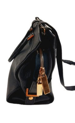 YSL Saint Laurent Baby Cabas Y Line Black 2 Way Shoulder Handbag Black Colour. 