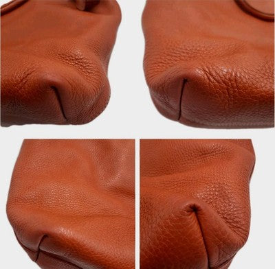 Prada Vitello Daino Shopping 2 Way Leather Handbag Large Size Rame Colour .
