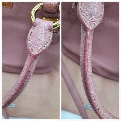 Miu Miu Madras Rosa Shoulder Medium 2 Way  Crossbody Handbag Golden Hardware. 