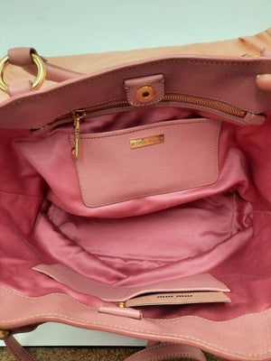 Miu Miu Madras Rosa Shoulder Medium 2 Way  Crossbody Handbag Golden Hardware. 