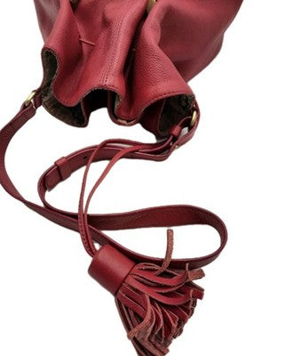 See By Chloe Bucket Leather Pink Colour Tassel Golden Hardware Medium Size.