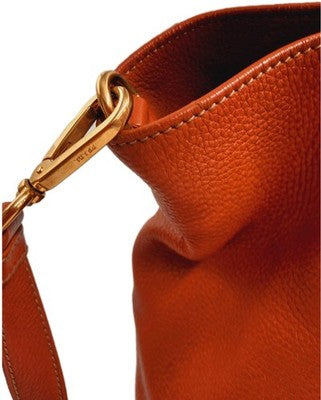 Prada Vitello Daino Shopping 2 Way Leather Handbag Large Size Rame Colour .
