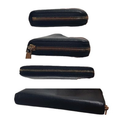 YSL Yves Saint Laurent Leather Zippy Zip Around Long Wallet Black Colour. 