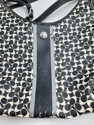  Coach 2 Set BULK Shoulder Handbags Leather, Nylon Quilted Black Great Deal .