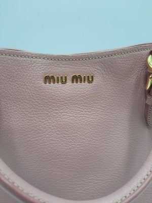 Miu Miu Madras Rosa Shoulder Medium 2 Way  Crossbody Handbag Golden Hardware. 