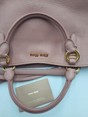 Miu Miu Madras Rosa Shoulder Medium 2 Way  Crossbody Handbag Golden Hardware. 