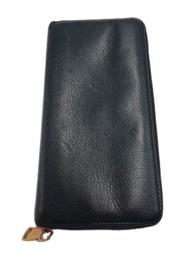 YSL Yves Saint Laurent Leather Zippy Zip Around Long Wallet Black Colour. 