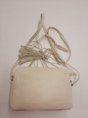 YSL Saint Laurent Lou Camera Shoulder Crossbody Handbag Small Size White Colour.