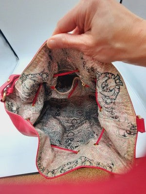 See By Chloe Bucket Leather Pink Colour Tassel Golden Hardware Medium Size.