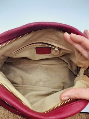 Chloe Paraty Bright Pink  Crossbody Shoulder Handbag Leather Large Size.