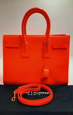 YSL Saint Laurent Sac De Jour 2 Way Orange Med Size Shoulder Handbag RRP 3500$. 